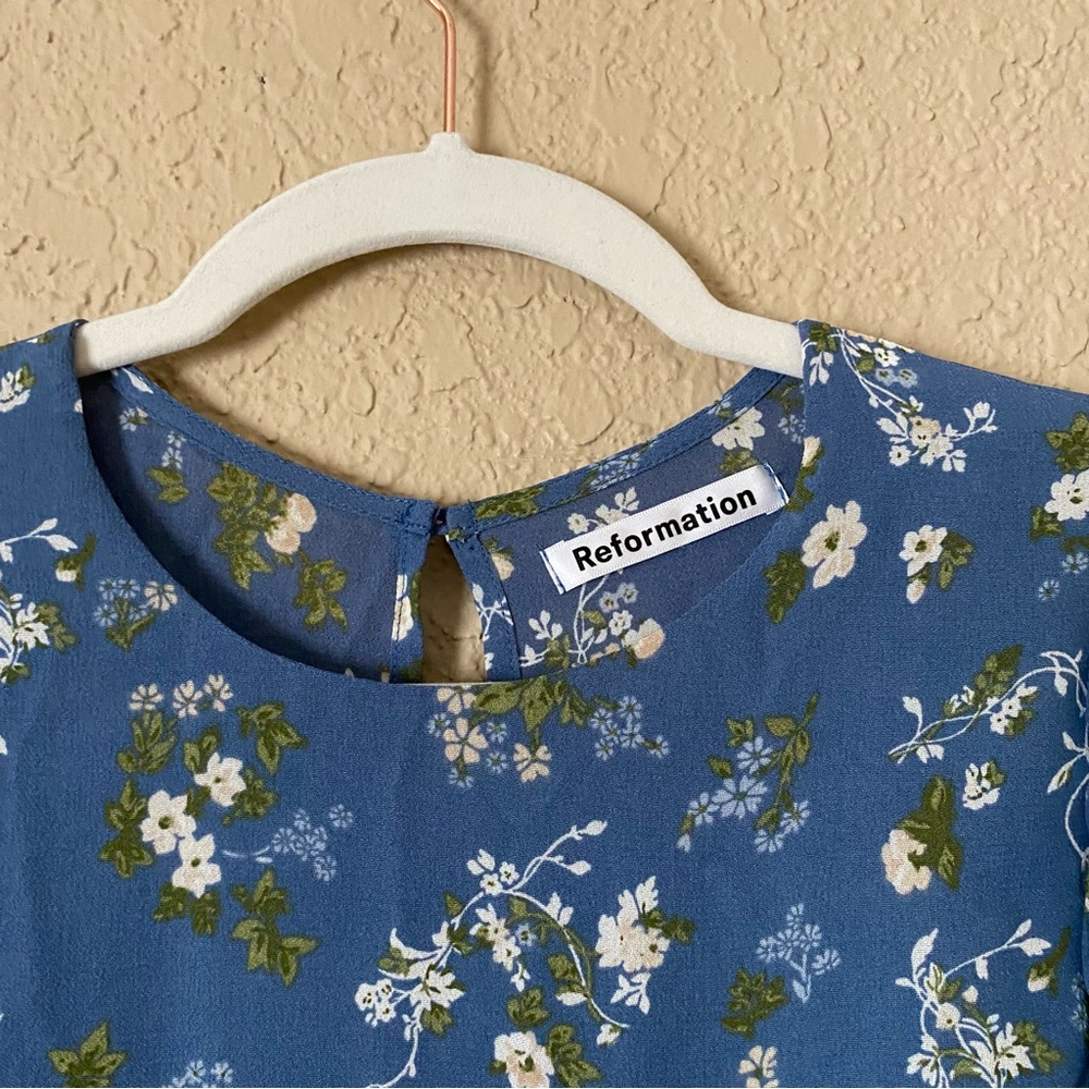 Reformation Blue Floral Maxi Dress - Picture 7 of 12
